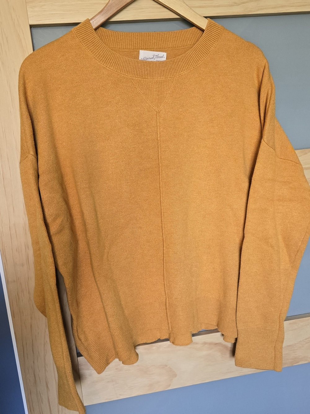 Crewneck Sweater in Mustard Yellow by (unknown)
